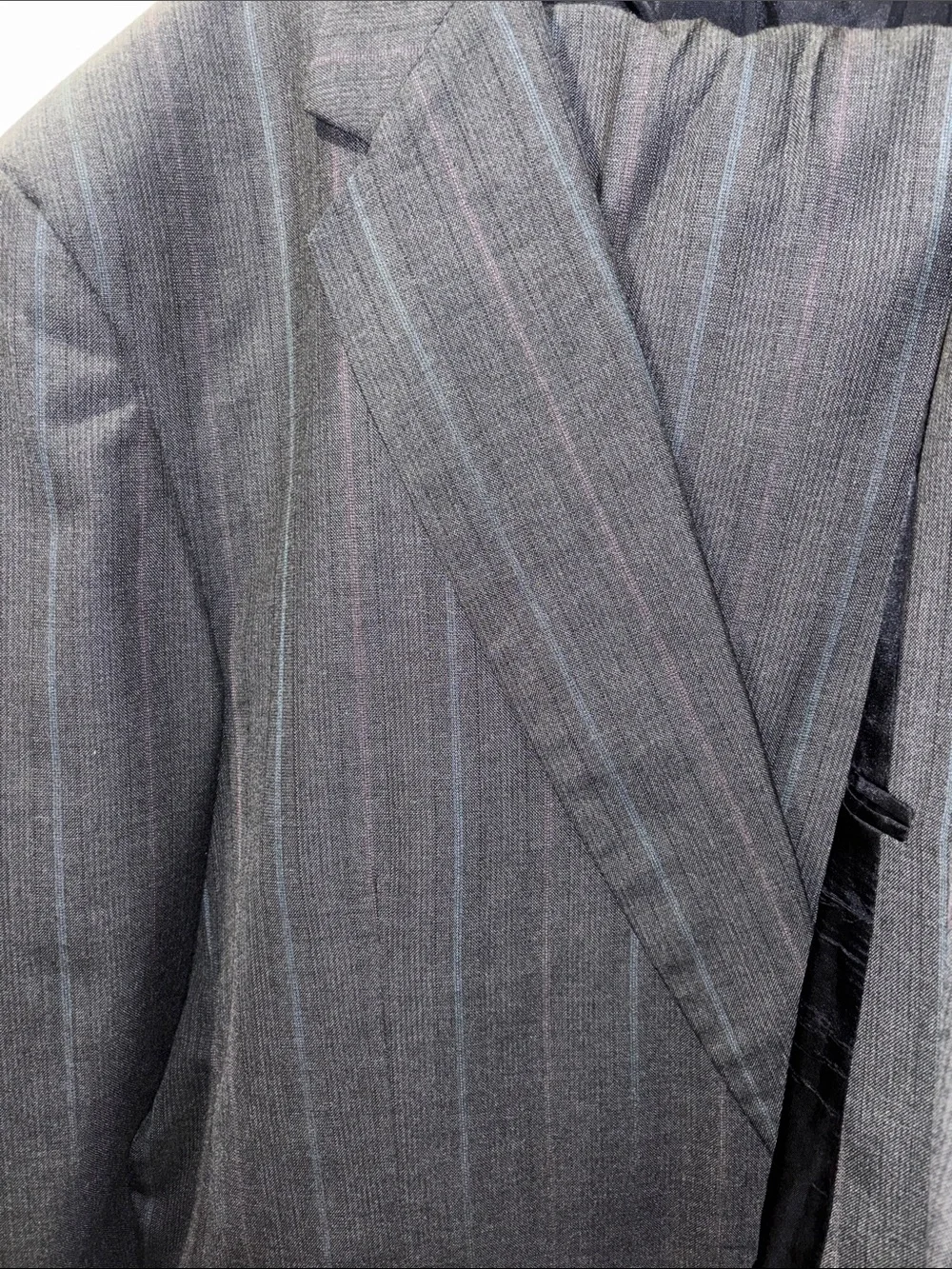 Towncraft Custom Fit Suit | Charcoal Gray Pinstripe | Worsted Wool Blend 50R